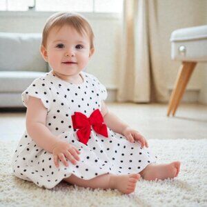 Maggie & Zoe Short-Sleeved Polka-Dot Dress 12 months